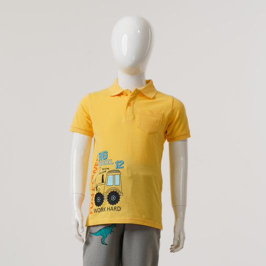 Baby Boys Mustard Polo Shirt