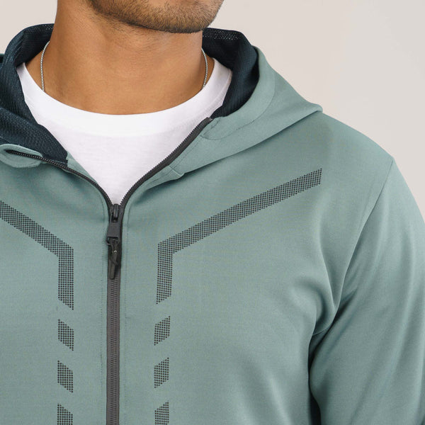 Mens Sage Green Active Hoodie