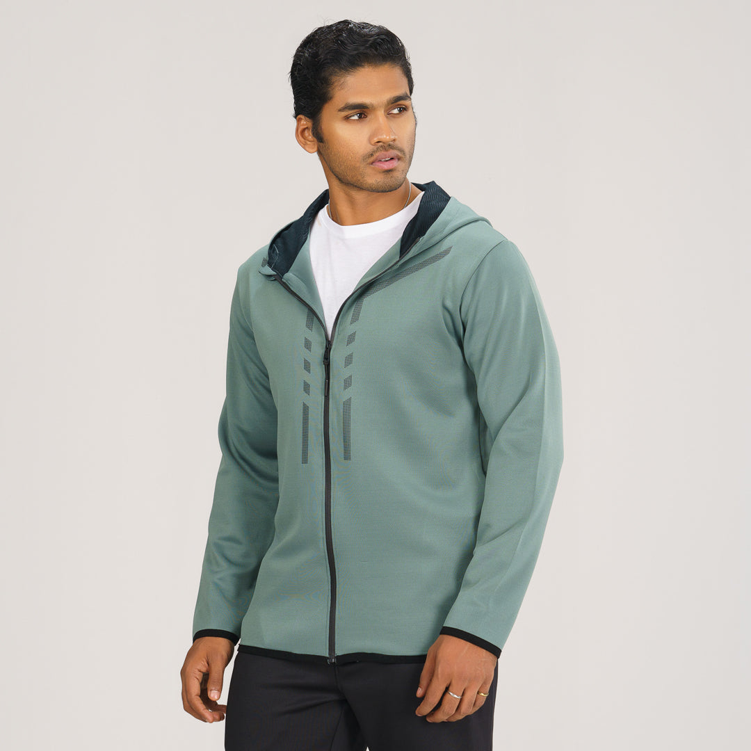 Mens Sage Green Active Hoodie