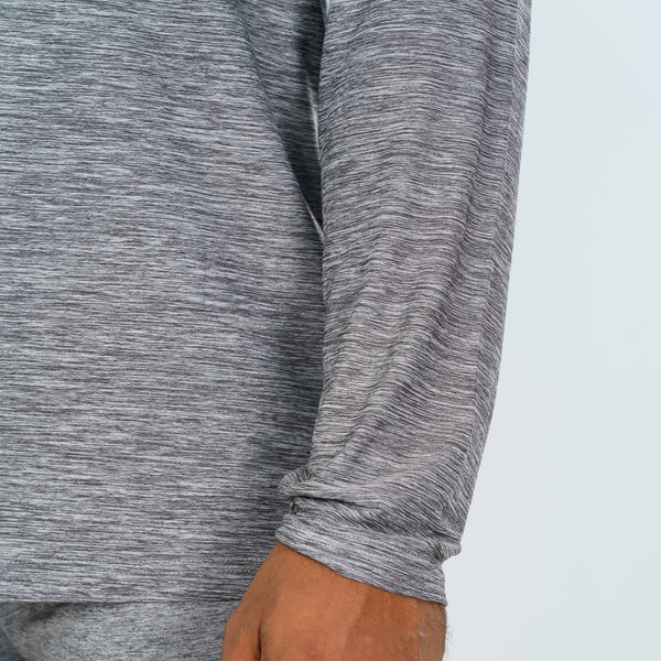 Mens Grey Melange Hoodie