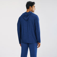 Load image into Gallery viewer, Men’s Navy Melange Hoodie
