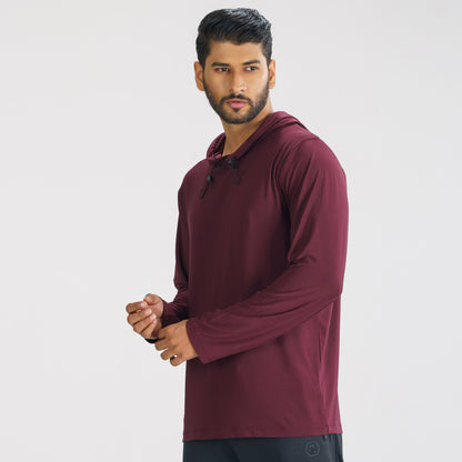Mens Maroon Hoodie