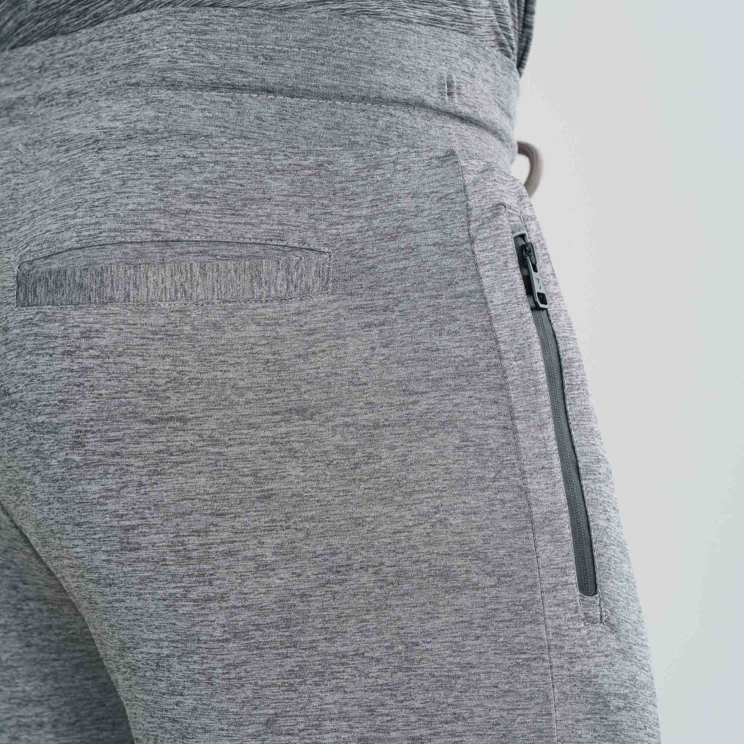 Mens Gray Melange Joggers