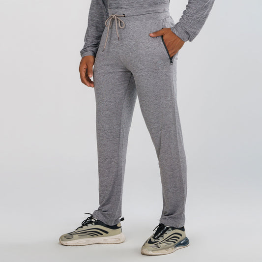 Mens Gray Melange Joggers