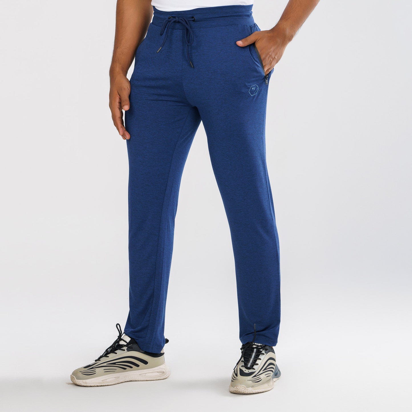 Mens Navy Melange Joggers