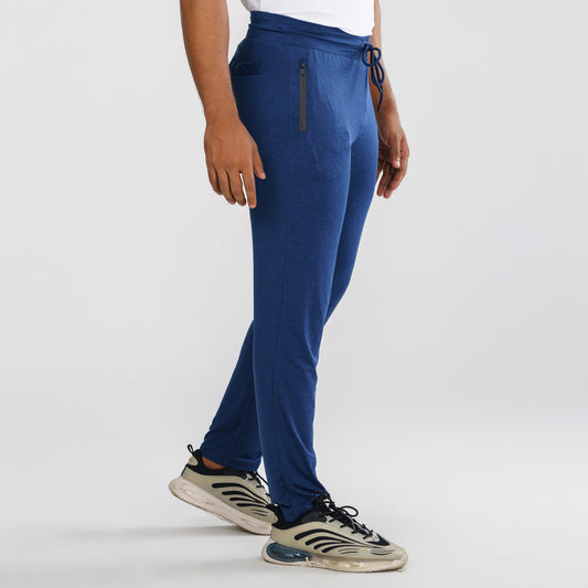 Mens Navy Melange Joggers