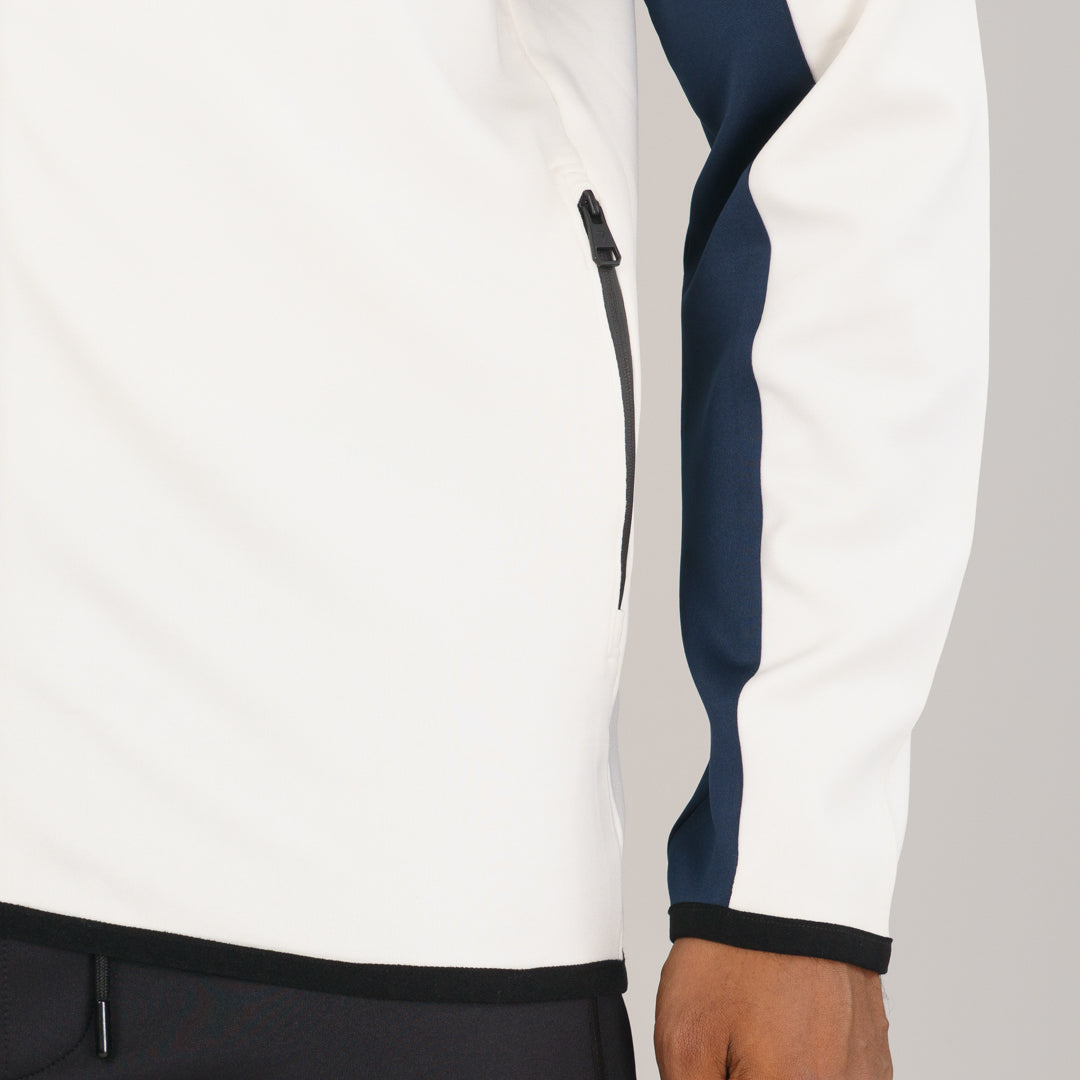 Mens White & Navy Sweatshirt