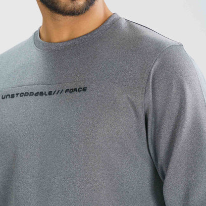 Mens Grey Melange Sweatshirt