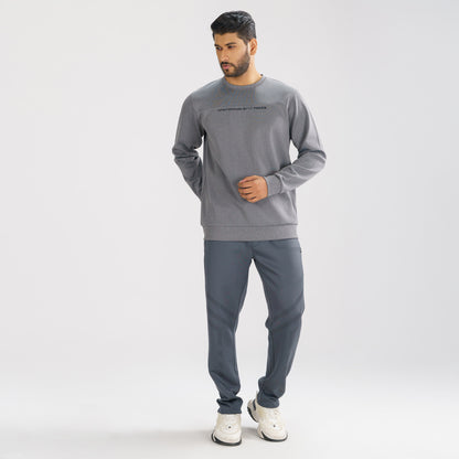 Mens Grey Melange Sweatshirt