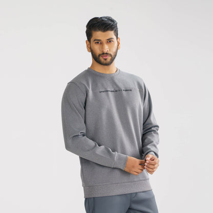 Mens Grey Melange Sweatshirt