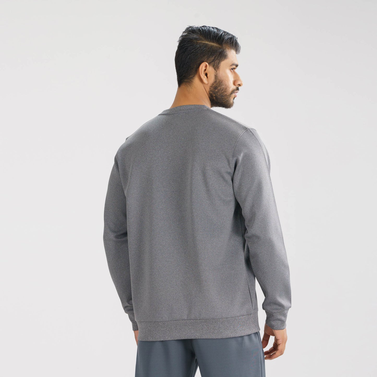 Mens Grey Melange Sweatshirt