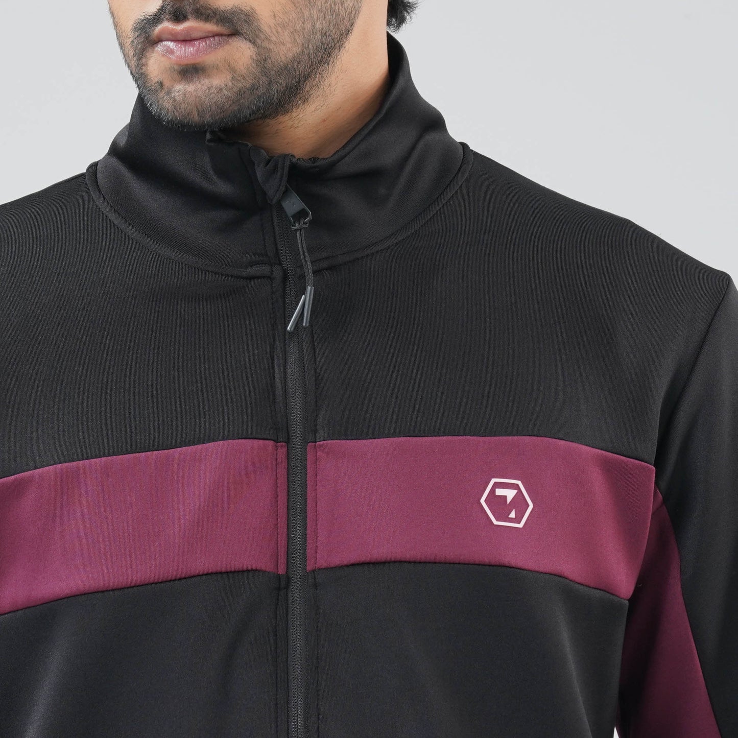 Mens Black & Maroon Sweatshirt