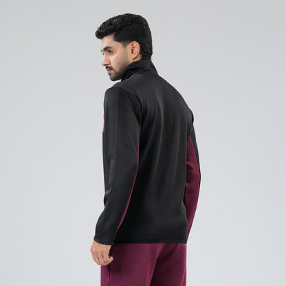 Mens Black & Maroon Sweatshirt