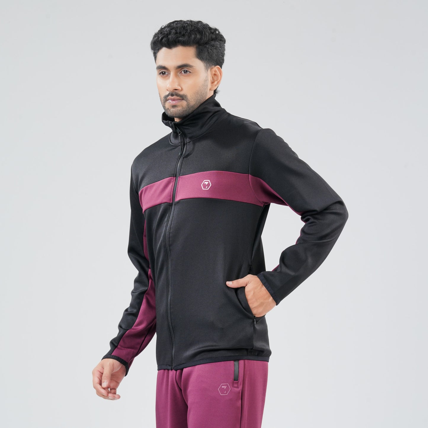 Mens Black & Maroon Sweatshirt