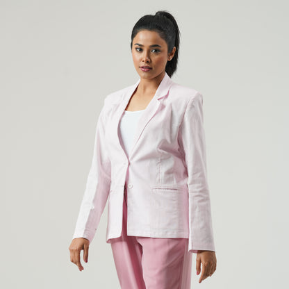 Womens Baby Pink Blazer