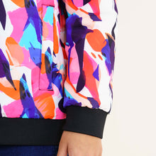 Load image into Gallery viewer, Girls Multi Color Aop Reversible Bomber Jacket
