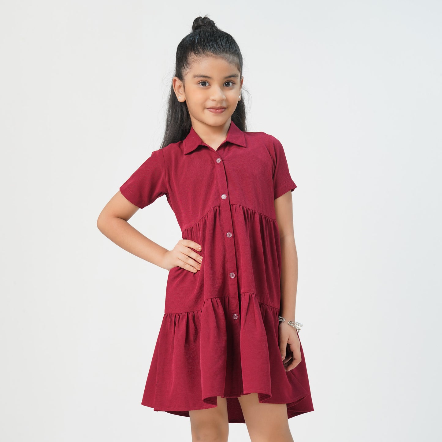 Baby Girls Maroon Dress