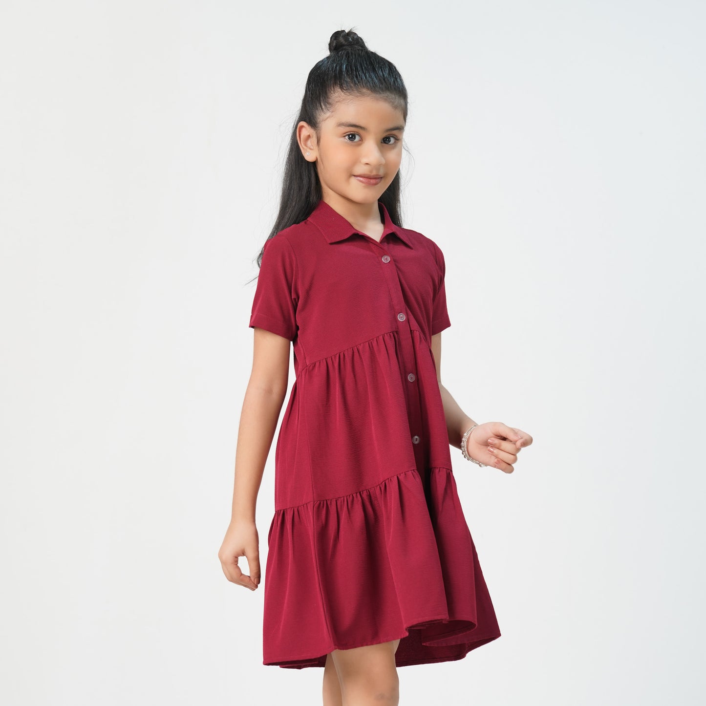 Baby Girls Maroon Dress