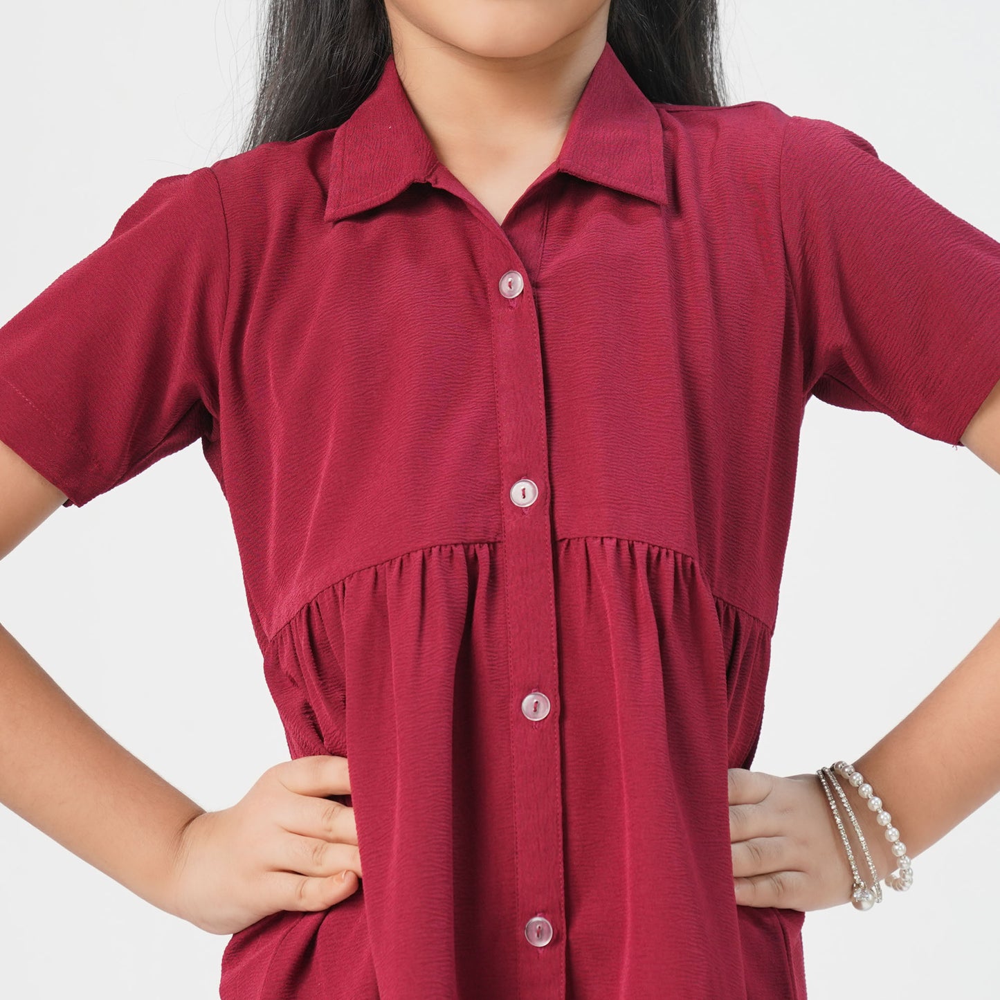 Baby Girls Maroon Dress