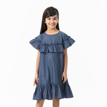 Load image into Gallery viewer, Girls Light-Black Frill Dress
