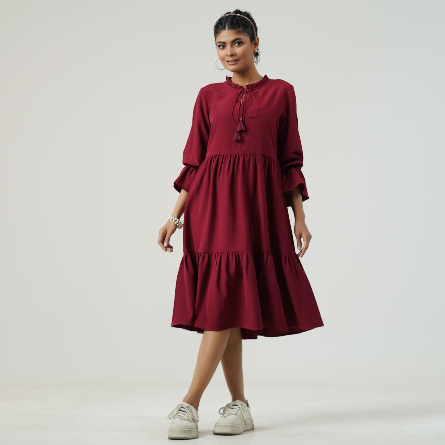 Womens Maroon Dress