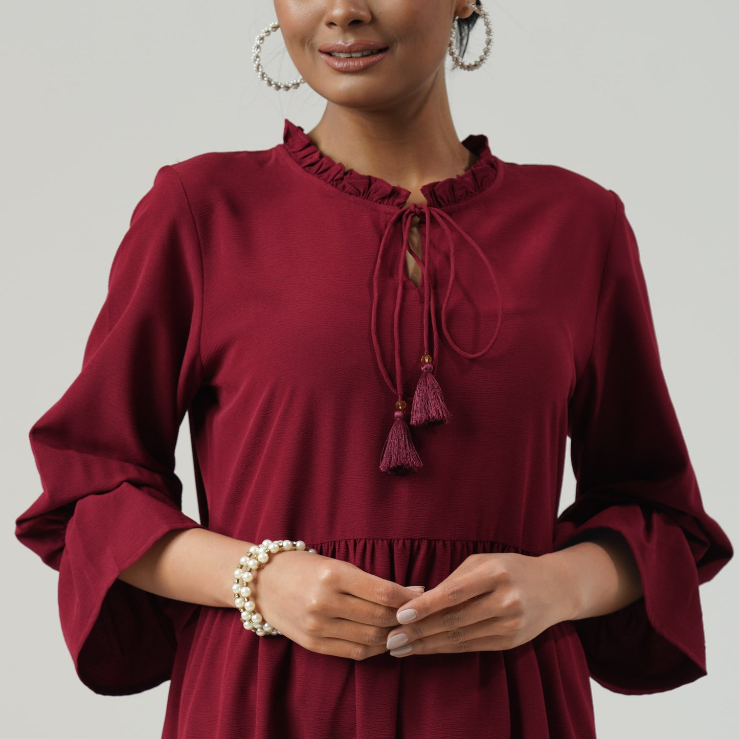 Womens Maroon Dress