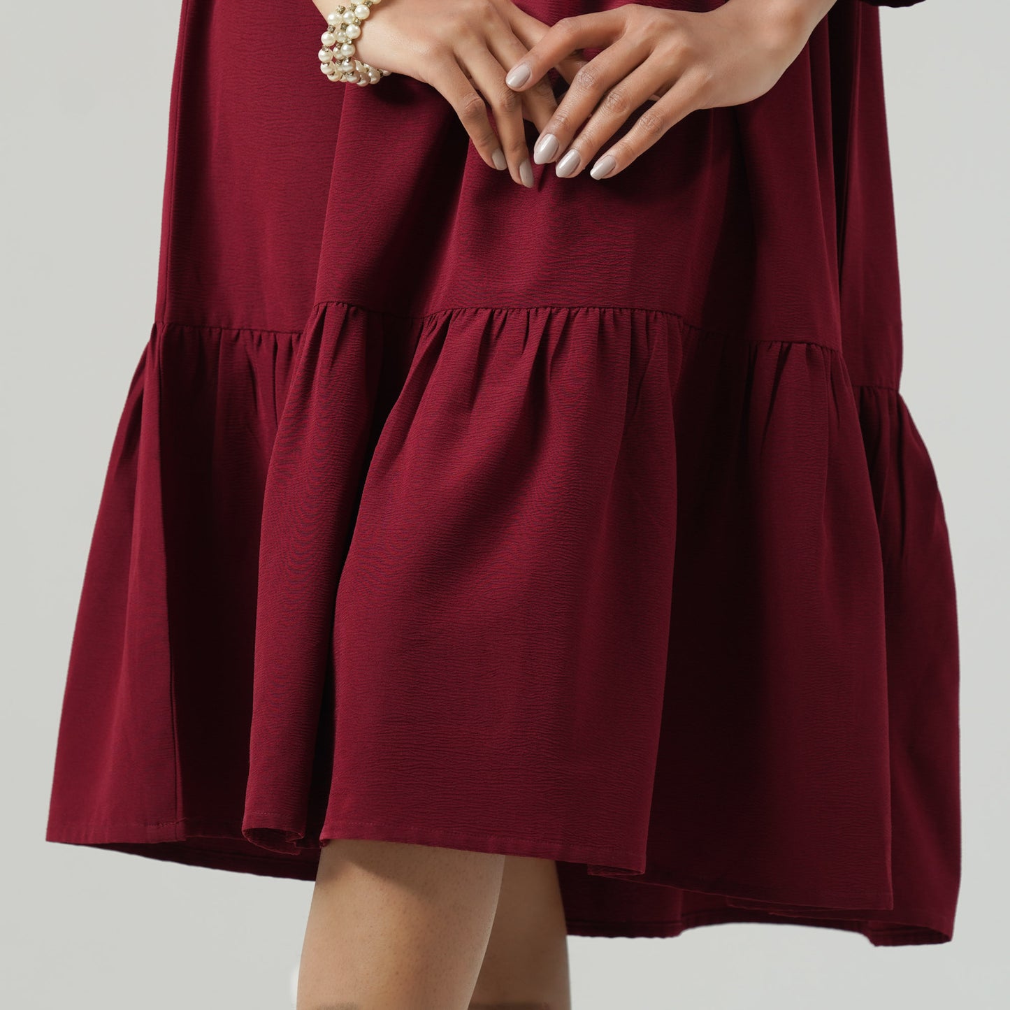 Womens Maroon Dress