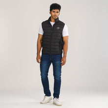 Load image into Gallery viewer, Men Sleeveless Black Jacket
