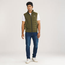 Load image into Gallery viewer, Men Sleeveless Olive Jacket
