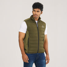 Load image into Gallery viewer, Men Sleeveless Olive Jacket
