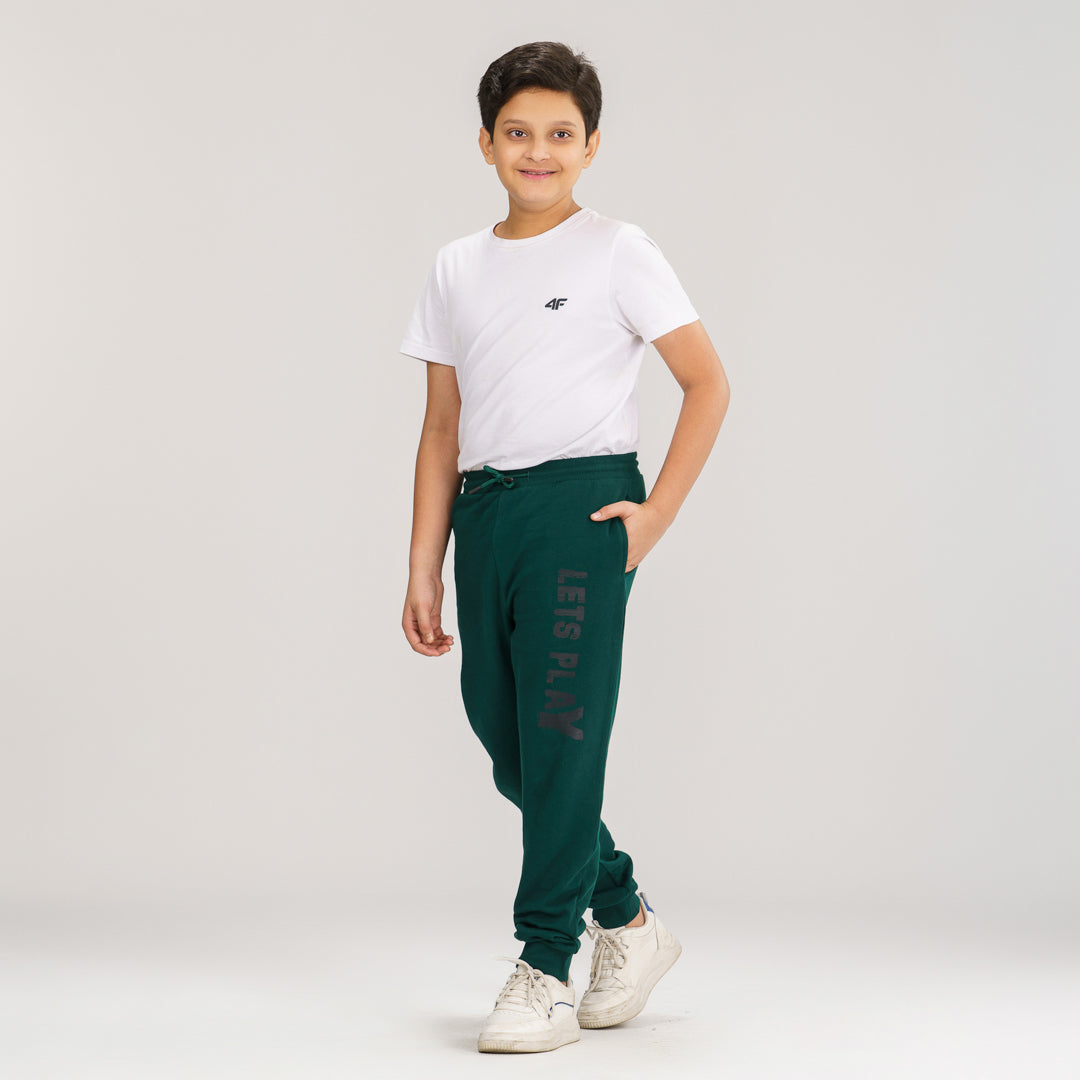 Boys Teal Green Joggers