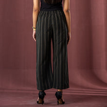 Load image into Gallery viewer, Women&#39;s Black-Brown Stripe Pants
