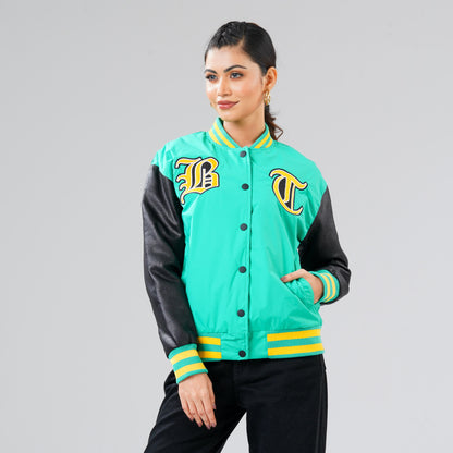 Women’s Typography Embroidered Bomber