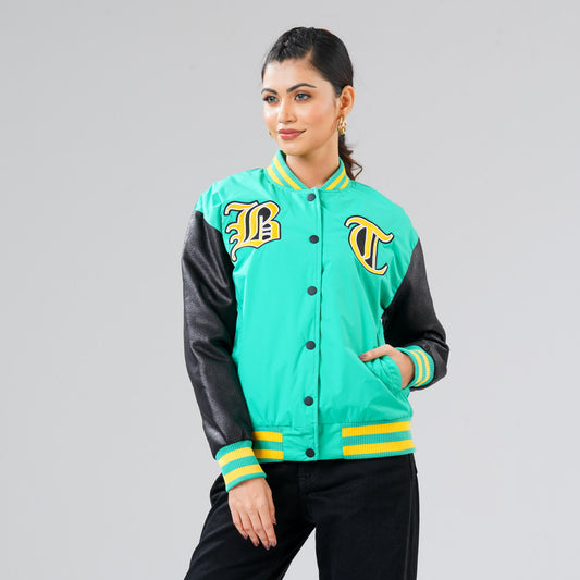 Women’s Typography Embroidered Bomber