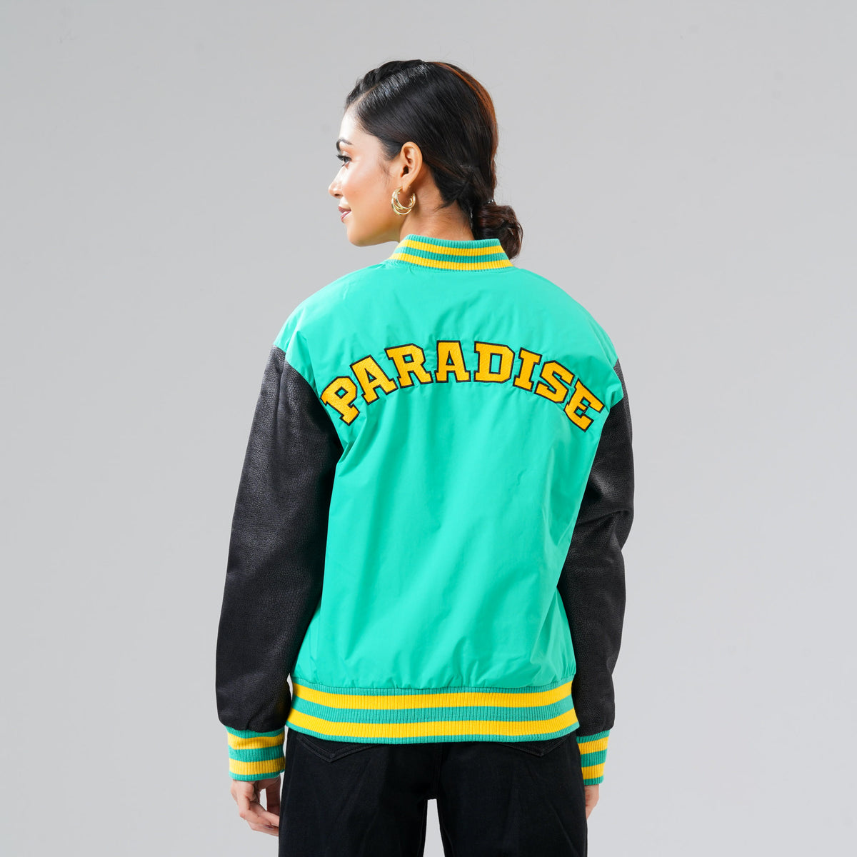 Women’s Typography Embroidered Bomber
