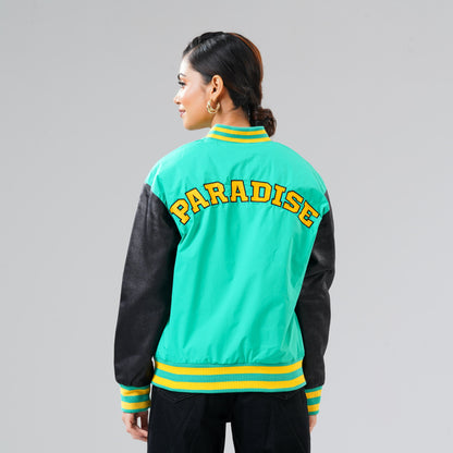 Women’s Typography Embroidered Bomber