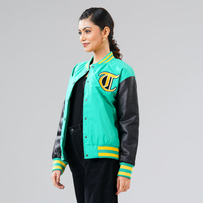Women’s Typography Embroidered Bomber