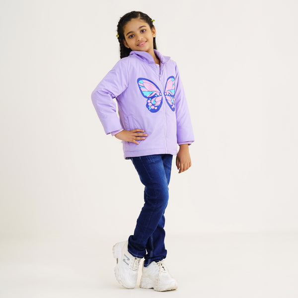 Baby Girls Lavender Quilted Jacket