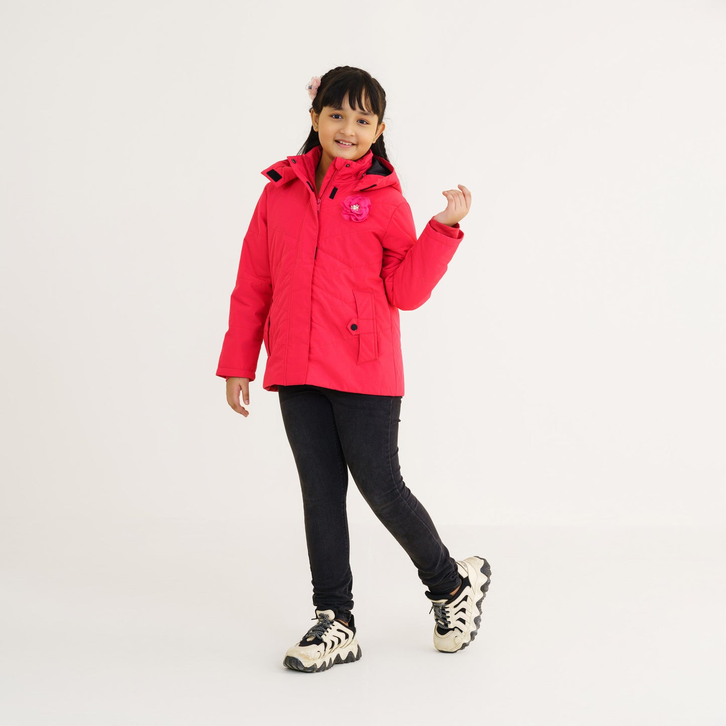 Girls Quilted Hot Pink Jacket