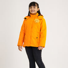 Load image into Gallery viewer, Girls Quilted Orange Jacket
