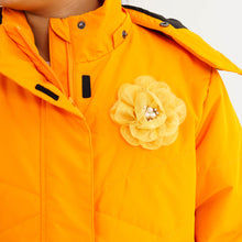 Load image into Gallery viewer, Girls Quilted Orange Jacket
