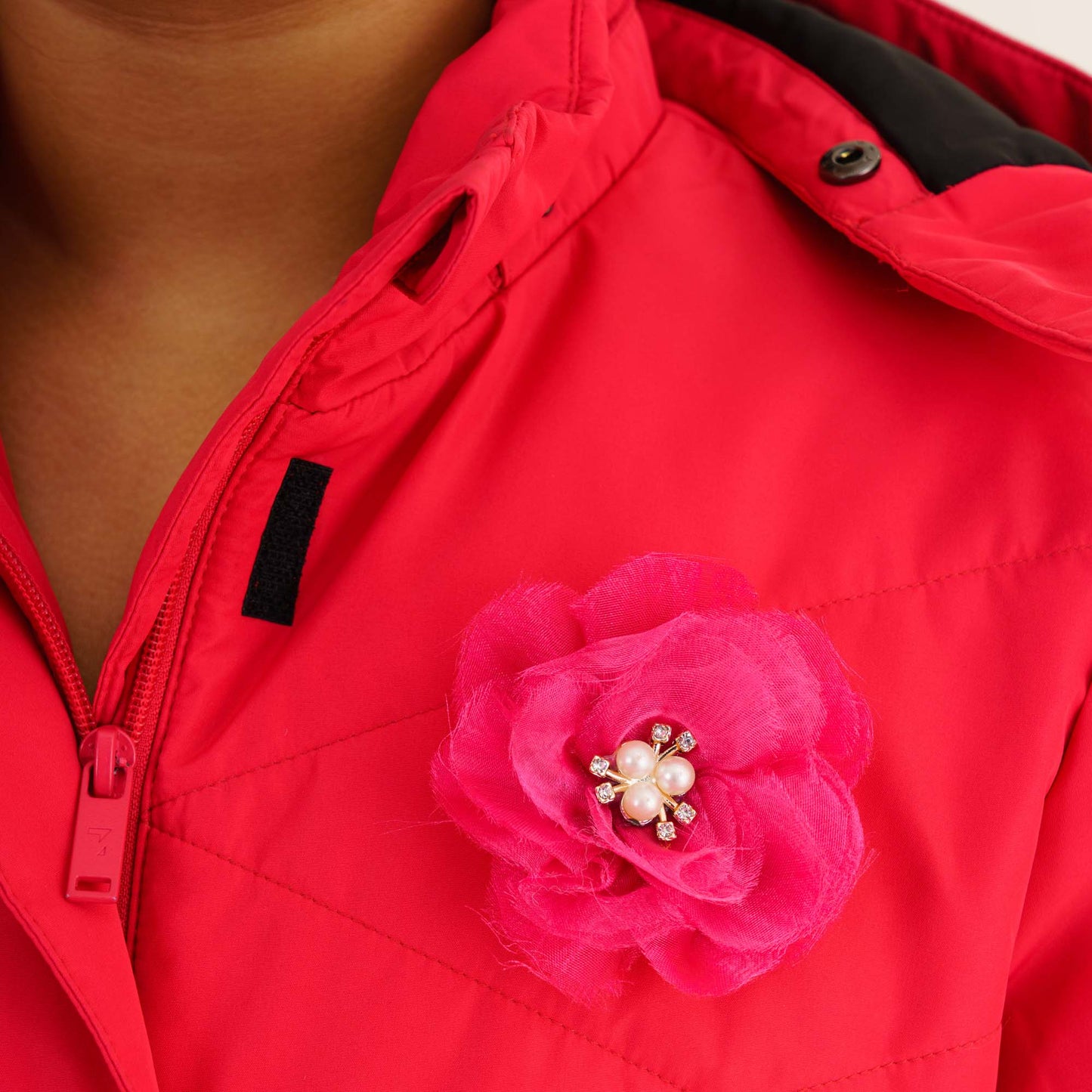 Girls Quilted Hot Pink Jacket
