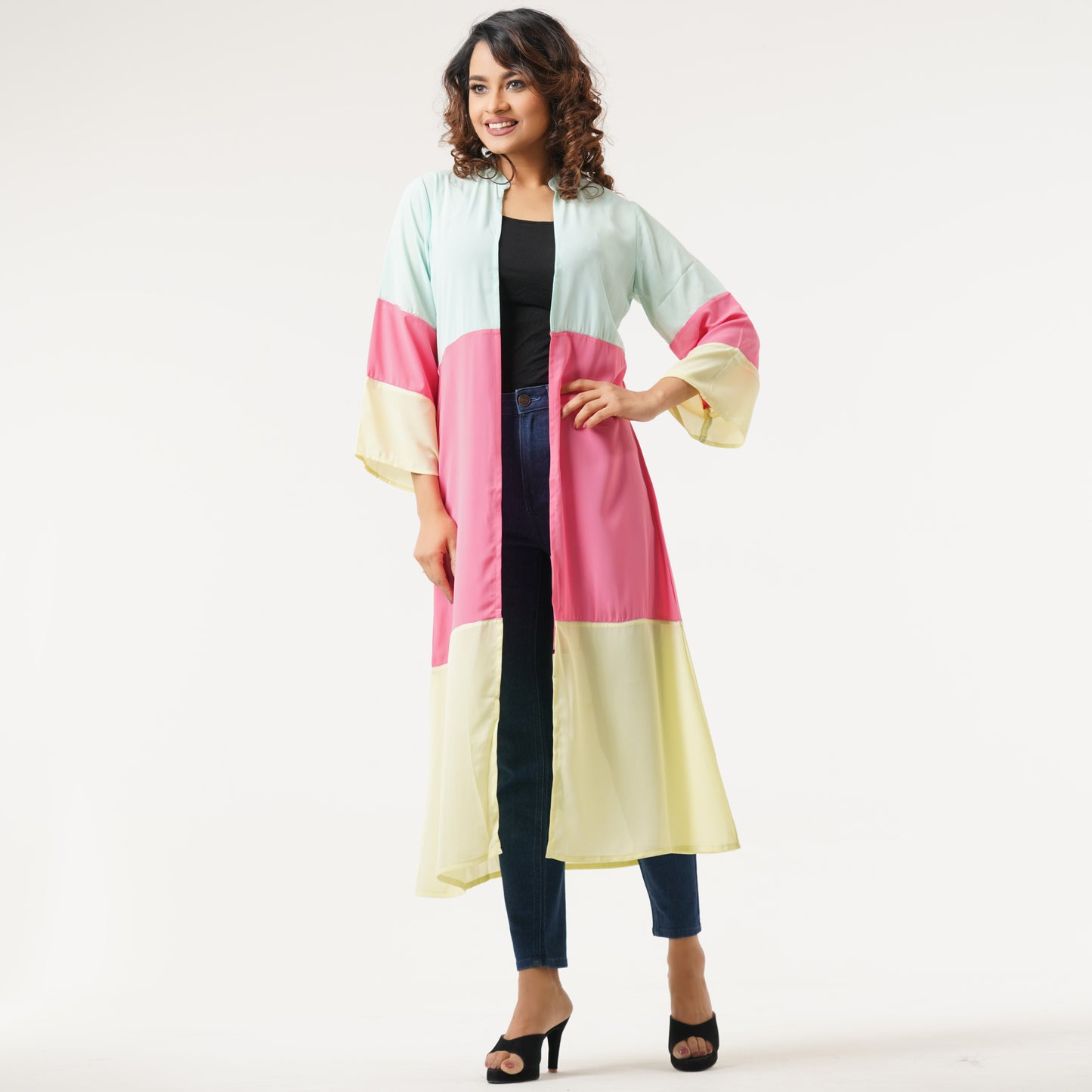 Womens Green & Paste Shrug