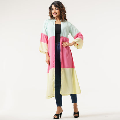 Womens Green & Paste Shrug