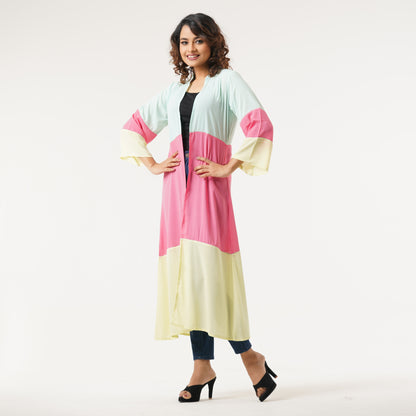 Womens Green & Paste Shrug