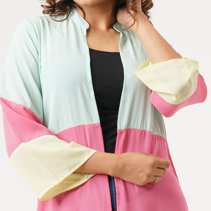 Womens Green & Paste Shrug