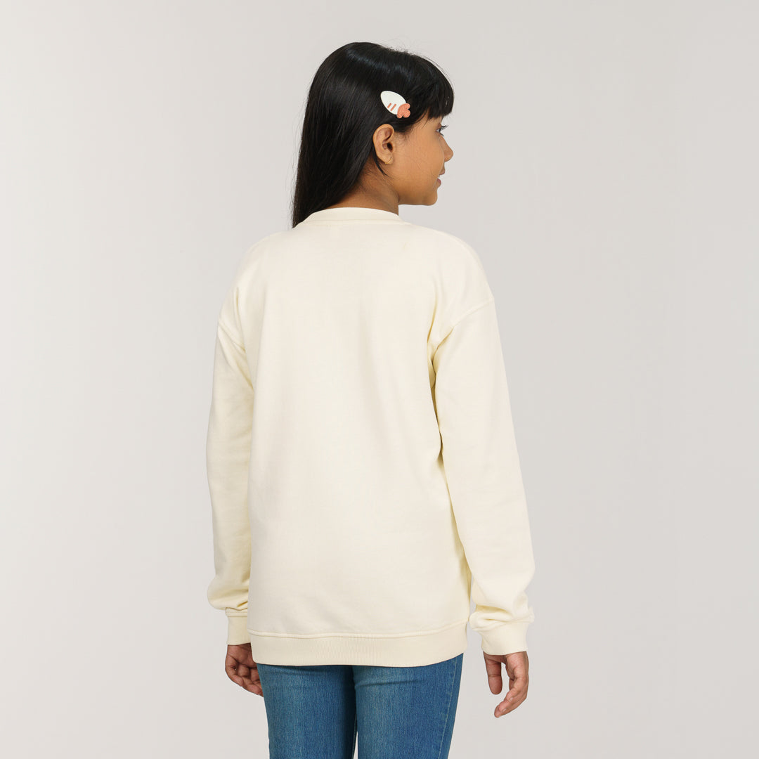 Girls Light Beige Sweatshirt