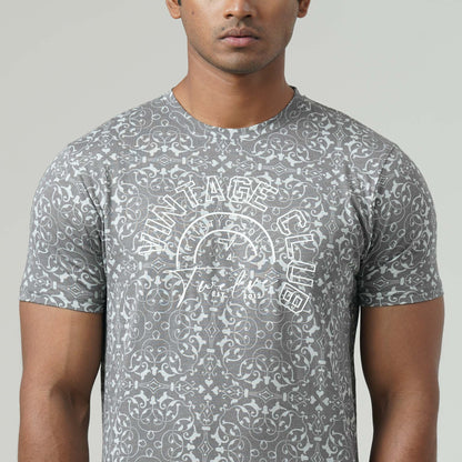 Mens Gray Aop T-shirt