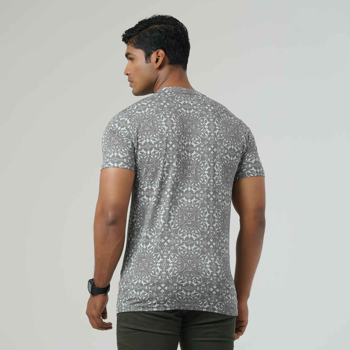 Mens Gray Aop T-shirt