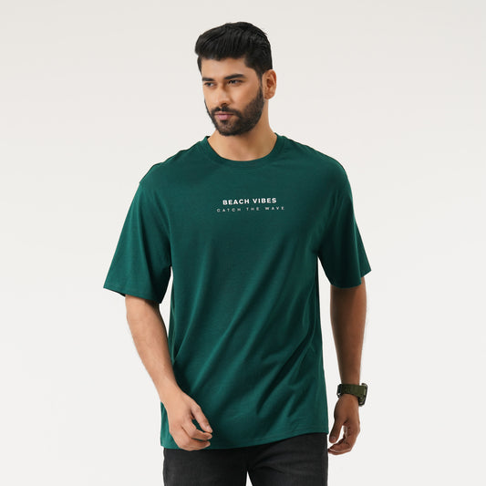 Mens Green Oversized T-Shirt